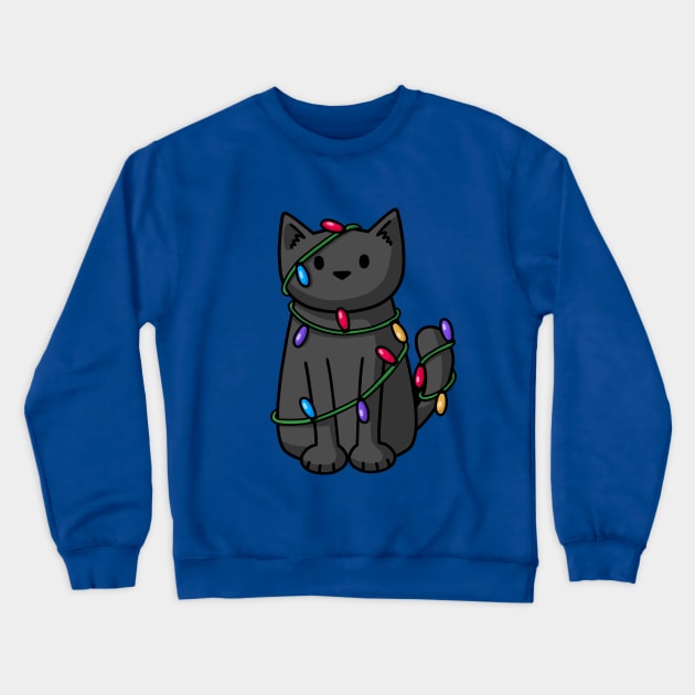 Wrapped Up In Lights Crewneck Sweatshirt by Doodlecats 